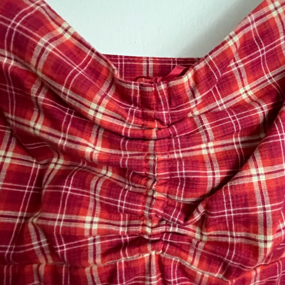 Vintage 80s/90s Esprit plaid mini dress size 5/6 - Picture 4 of 15